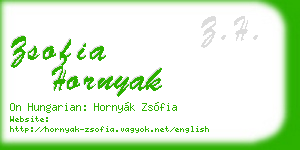 zsofia hornyak business card